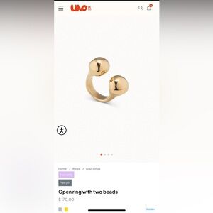 Uno de 50 gold ring